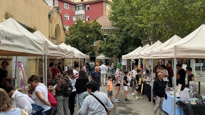 Ambiente en Huescómic este sábado.