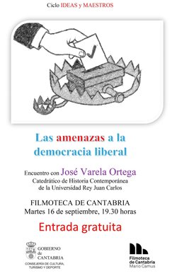 Cartel del encuentro con el historiador José Varela Ortega.
