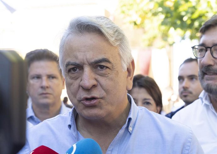 El presidente del PP vasco, Javier de Andrés, en el acto de la fiesta de la vendimia en Leza