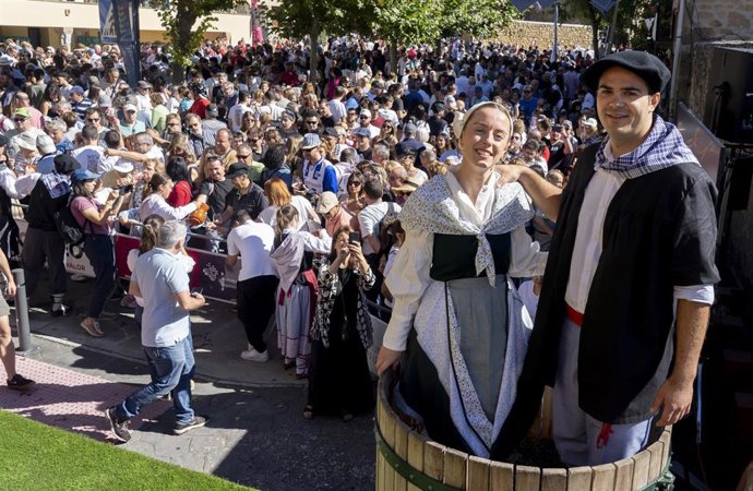 Fiesta de la vendimia en Leza (Álava)