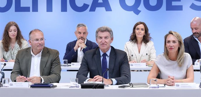 Archivo - Arquivo - O presidente do Partido Popular, Alberto Núñez Feijóo, preside a reunião do Comitê Executivo Nacional do partido, em 28 de julho de 2025, em Madri (Espanha).