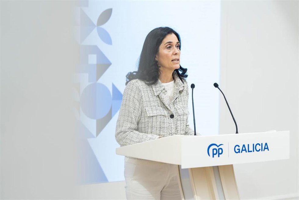 Archivo - La secretaria general del PPdeG, Paula Prado, en rueda de prensa.