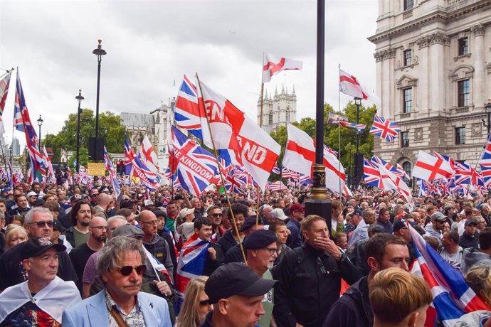 Manifestación de extrema derecha en Londres