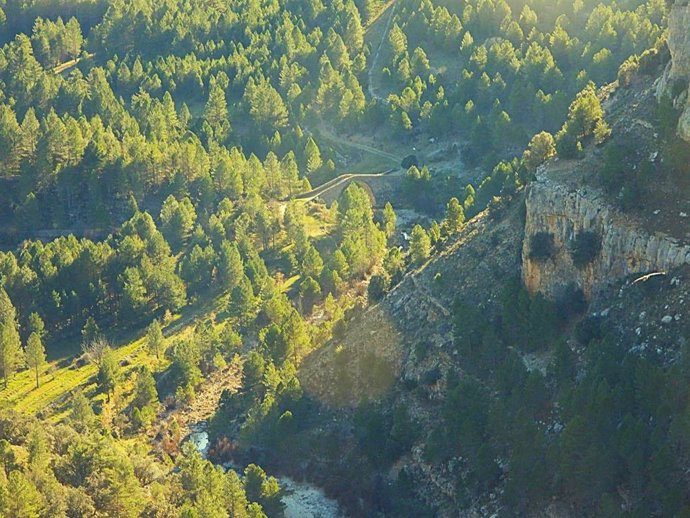 Paisaje amanezado por el proyecto de almacenamiento de CO2 en el Maestrazgo