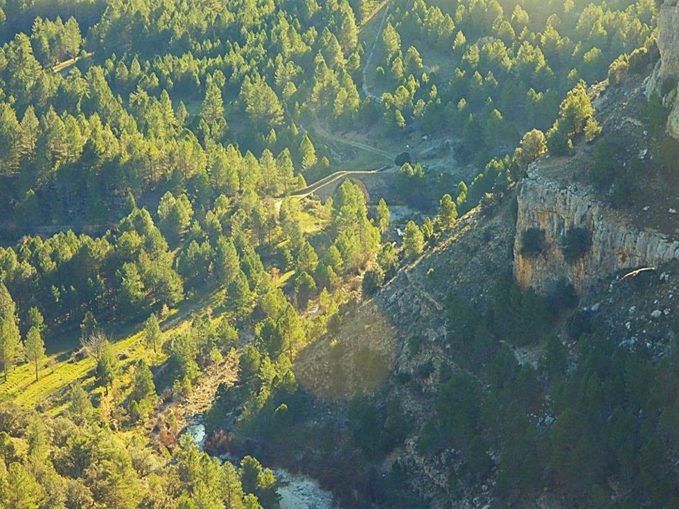 Paisaje amanezado por el proyecto de almacenamiento de CO2 en el Maestrazgo