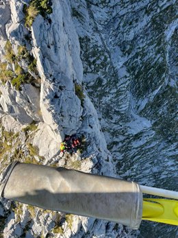 Rescate de un escalador.