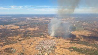 Incendio declarado en Calañas (Huelva).