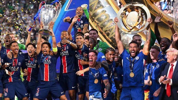 El PSG levanta la Champions 2024-25 y el Chelsea, el Mundial de Clubes 2025.
