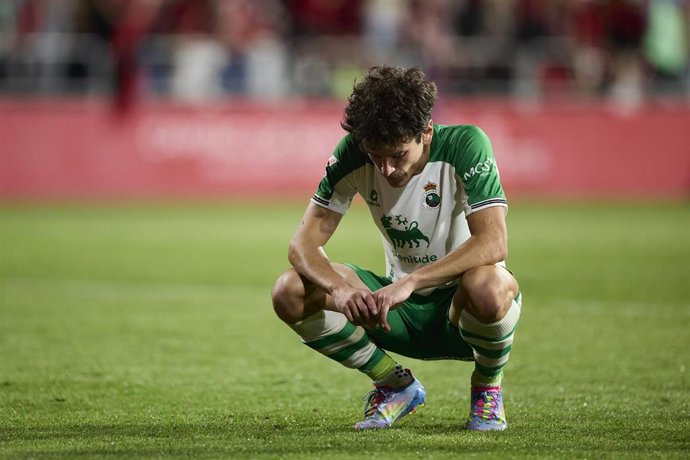 Archivo - Marco Sangalli, en un partido con el Racing de Santander.