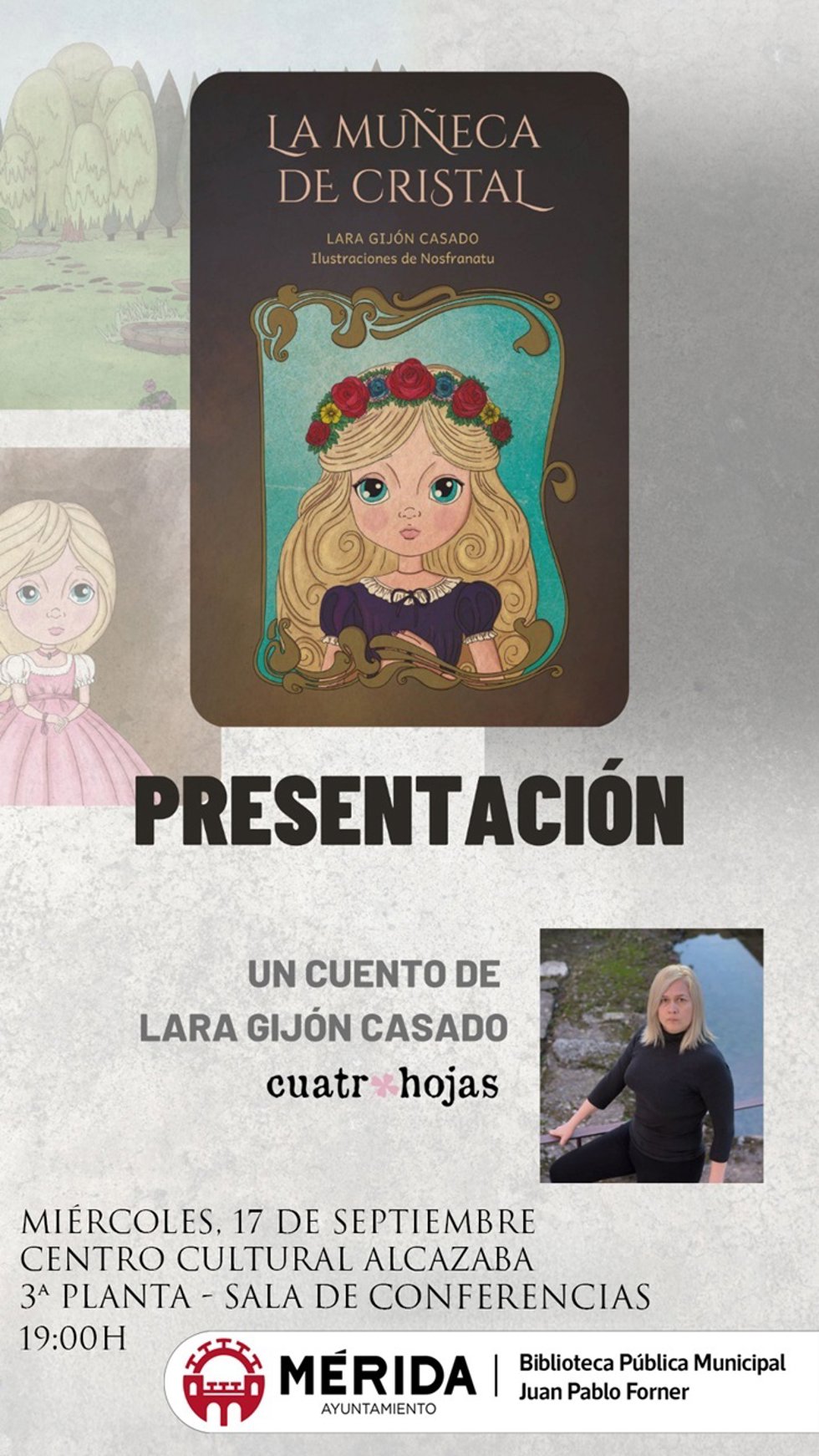 Cartel de la presentación del libro en Mérida