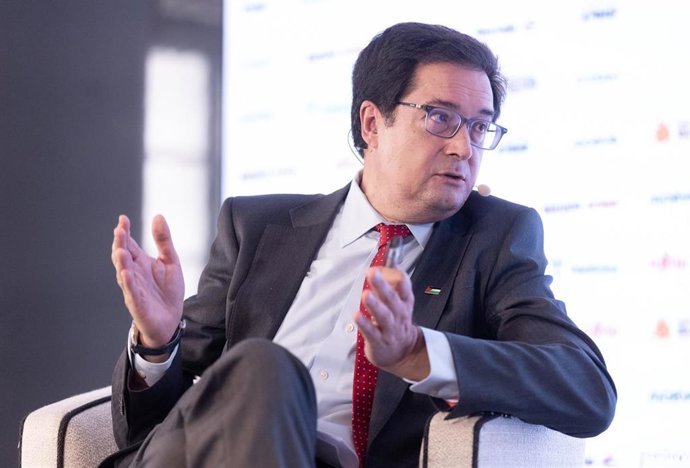 El ministro para la Transformación Digital y de la Función Pública, Óscar López, protagoniza un desayuno informativo de Europa Press, a 15 de septiembre de 2025, en Madrid (España).