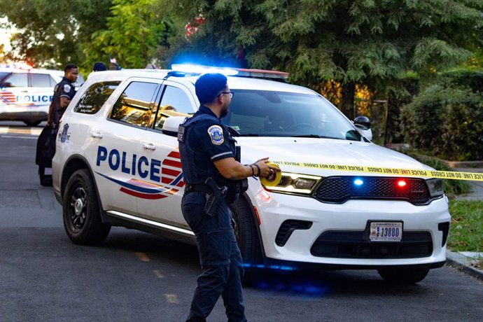 Imagen de archivo de un vehículo de la Policía en Washington.