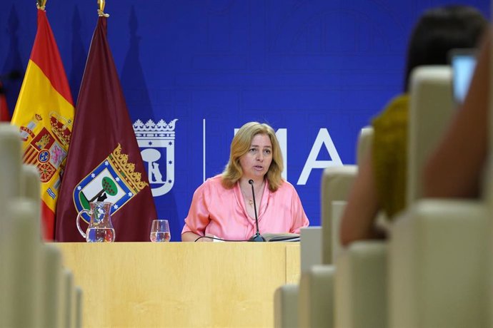 Archivo - La vicealcaldesa de Madrid y portavoz municipal, Inma Sanz, en la rueda de prensa posterior a la Junta de Gobierno