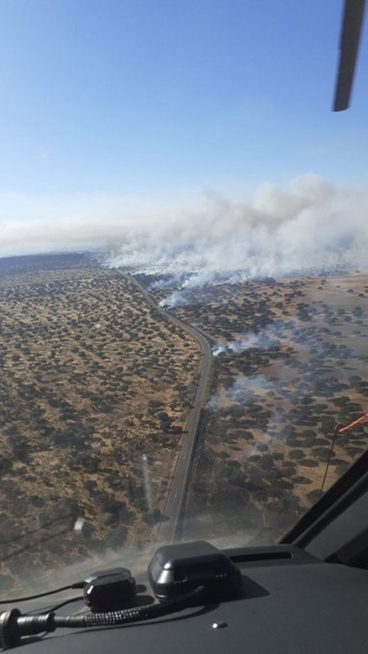 Estabilizado el incendio forestal en Monroy, que desactiva el nivel 1 de peligrosidad
