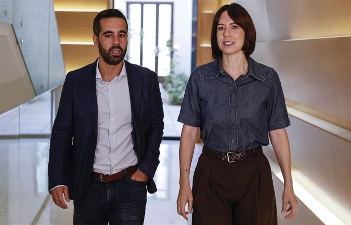 La ministra de Ciencia, Innovación y Universidades y líder del PSPV, Diana Morant, se reúne en las Cortes Valencianas con la dirección del grupo parlamentario socialista, a 15 de septiembre de 2025, en Valencia (España)