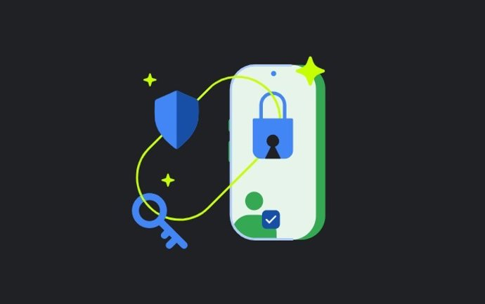 Recurso de segurança em um telefone celular Android