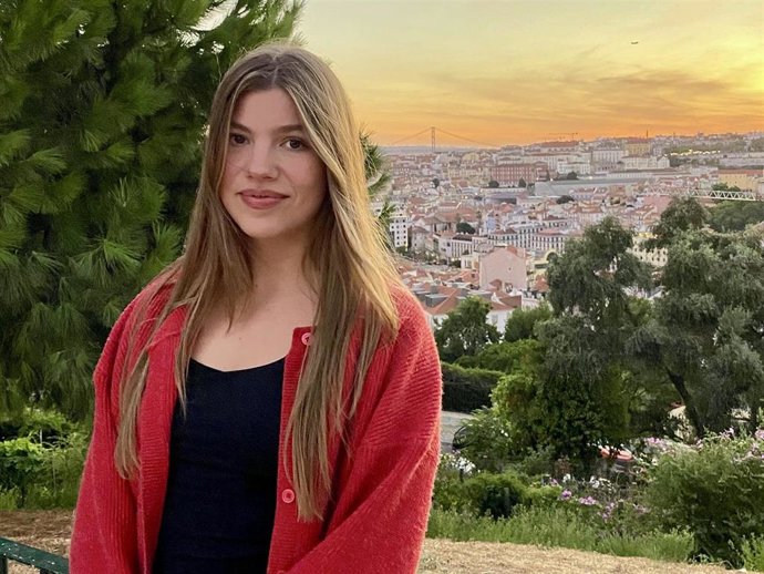 La infanta Sofía, posando frente a uno de los miradores de Lisboa