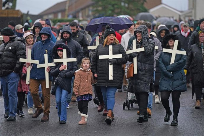 Archivo - Imagen de archivo de las protestas por el 50 aniversario del Domingo Sangriento.