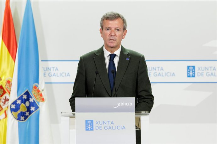 Rueda, na aparição após o Conselho da Xunta.
