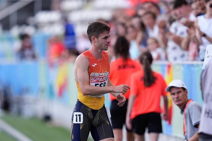 Archivo - Adrián Ben durante una competición con la selección española