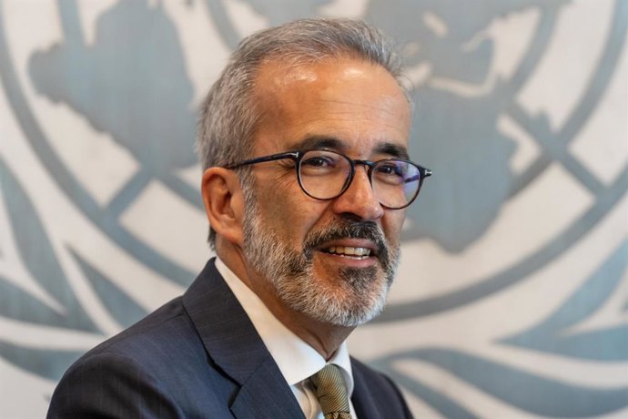 Archivo - July 28, 2025, Bronx, New York, USA: Secretary-General Antonio Guterres meets with Paulo Rangel Minister of State and Foreign Affairs of Portugal at UN Headquarters in New York, NY on July 28, 2025