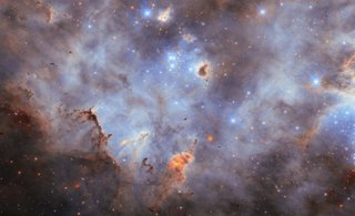 Esta nueva imagen del telescopio espacial Hubble de la NASA/ESA muestra la nebulosa LMC N44C.