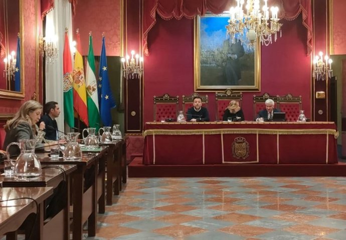 Archivo - Comisión municipal de Economía y Recursos Humanos del Ayuntamiento de Granada, en imagen de archivo