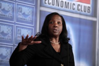 Archivo - November 30, 2022, Detroit, Michigan, U.S: Dr. LISA COOK, Federal Reserve Board Governor atf the U.S. Federal Reserve System.the Detroit Economic Club Meeting held at the Masonic in Detroit, Michigan, on Wednesday, November 30, 2022.