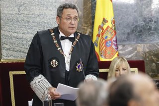 El Fiscal General del Estado, Álvaro García Ortiz, durante el acto de Apertura del Año Judicial 2025/2026, en el Palacio de Justicia, sede del Tribunal Supremo, ?a 5 de septiembre de 2025, en Madrid (España). Durante el acto se han presentado las memorias