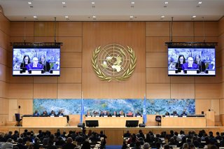 GENEVA, Sept. 10, 2025  -- United Nations (UN) High Commissioner for Human Rights Volker Turk speaks at the 60th session of the UN Human Rights Council in Geneva, Switzerland, Sept. 9, 2025. China stands ready to actively participate in improving global h