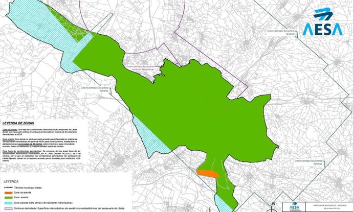 AESA inicia la segunda fase de su plan de exenciones para municipios ubicados bajo servidumbres aeronáuticas.