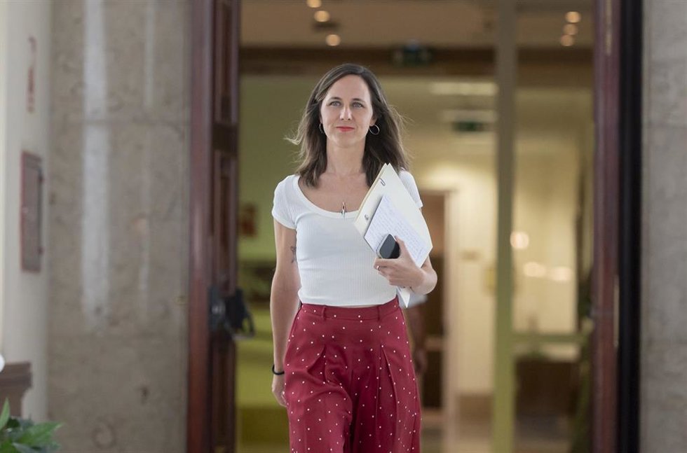 La portavoz de Podemos en el Congreso, Ione Belarra,