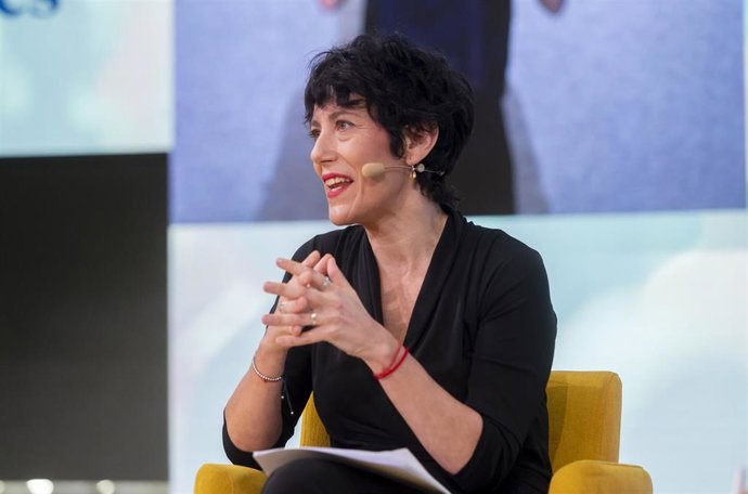 La ministra de Inclusión y Seguridad Social, Elma Saiz, en un desayuno de trabajo sobre inclusión y políticas públicas, a 15 de septiembre de 2025, en Madrid (España).