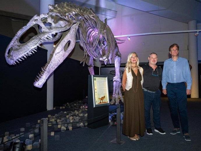 Irene Carvajal, durante la inauguración de la exposición.