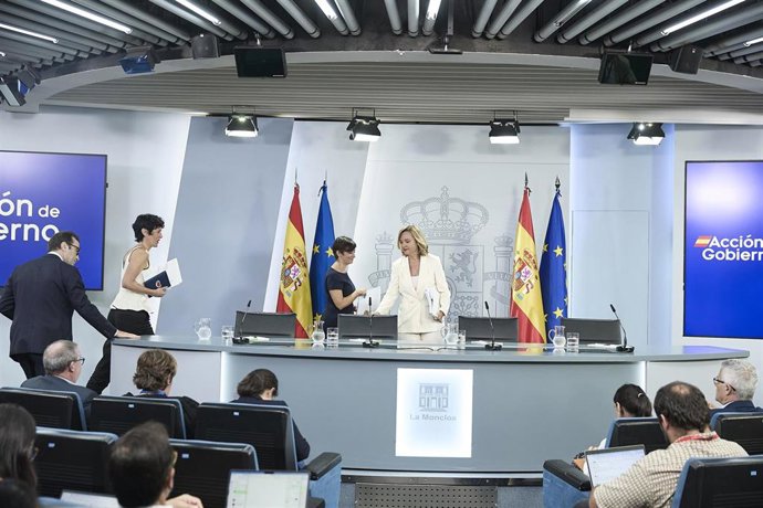 Imagen de la rueda de prensa posterior al Consejo de Ministros.