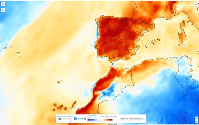 Las anomalías de máxima serán generalizadas y elevadas el jueves