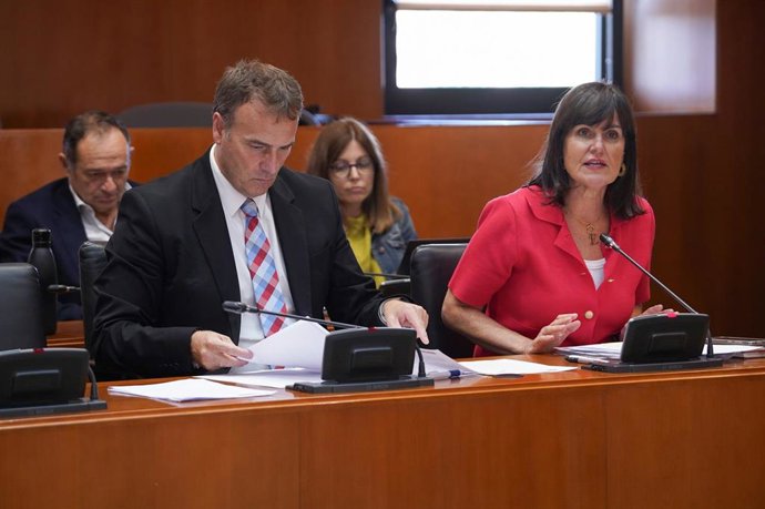La diputada del PP Elena Allué, en la Comisión de Educación, Cultura y Deporte.