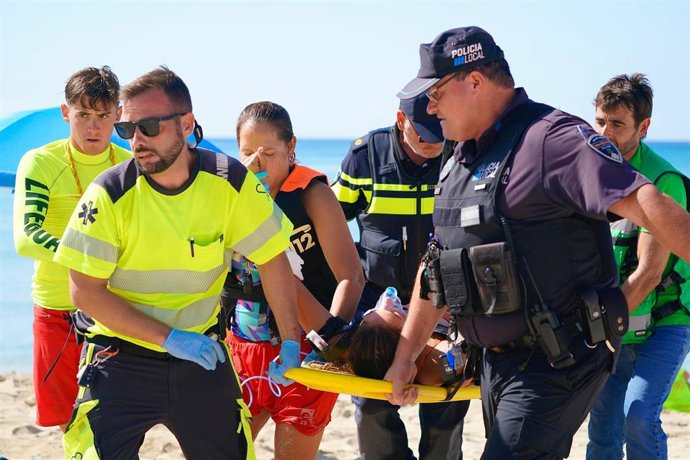 Simulacro de emergencia en Playa de Palma