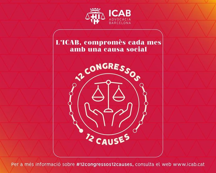 Cartel de la iniciativa '12 Congresos, 12 Causas' que impulsa el ICAB