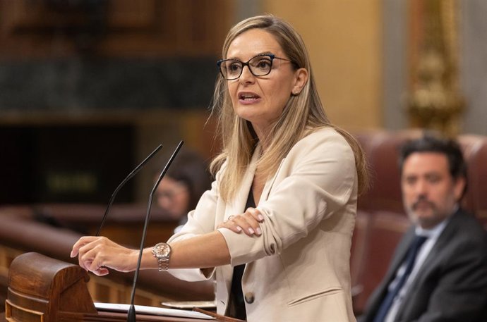 La diputada del PP Maribel Sánchez plenaria en el Congreso de los Diputados, a 16 de septiembre de 2025, en Madrid (España).