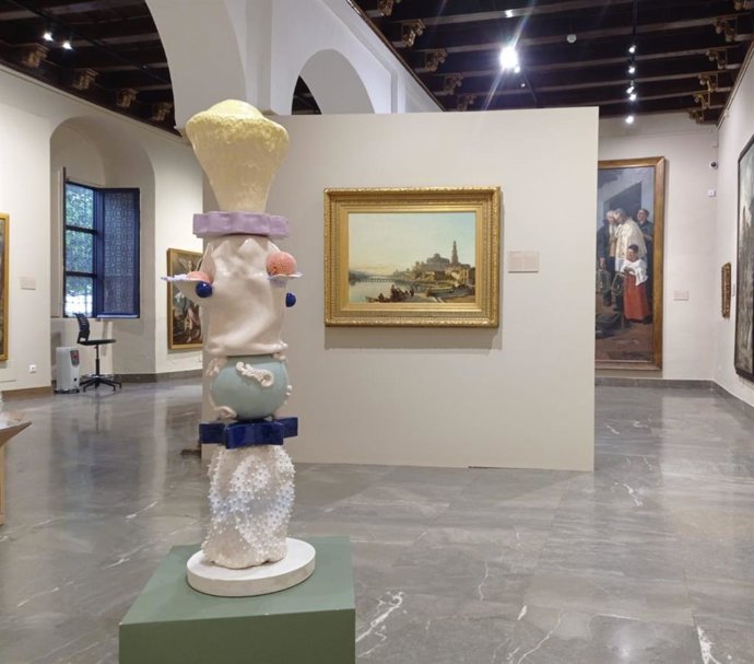 Archivo - Una de las salas del Museo de Bellas Artes de Córdoba, durante el desarrollo del programa 'Doble Tempo', para la promoción de artistas emergentes.