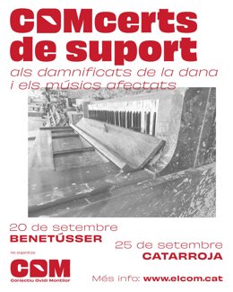 El primer concierto del Col·lectiu Ovidi Montllor para apoyar a afectados por la dana se traslada a Benetússer