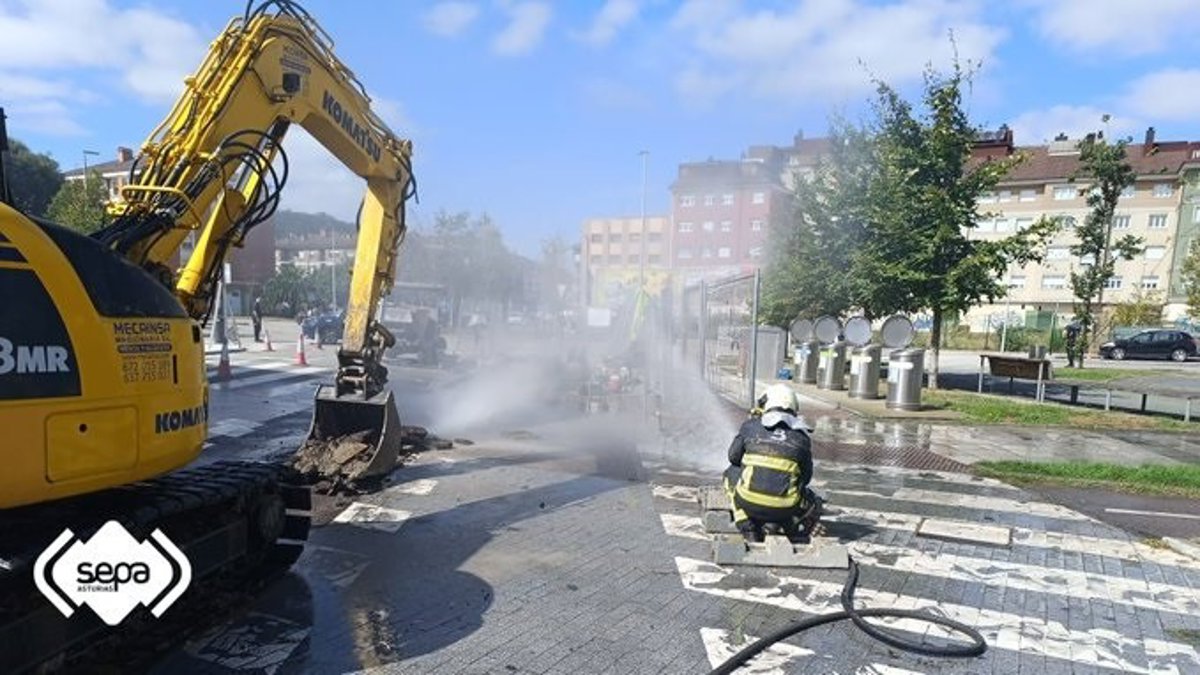 Controlada una fuga de gas en Lugones (Siero)