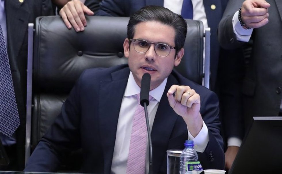 Archivo - El presidente de la Cámara de Diputados de Brasil, Hugo Motta