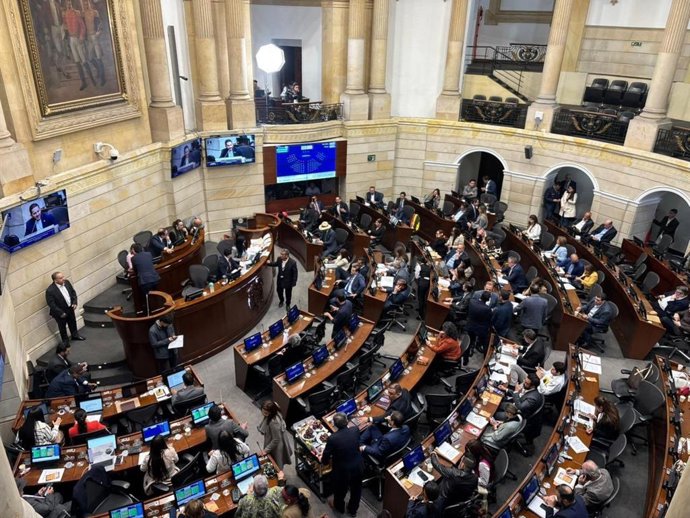 O Senado colombiano, em uma sessão plenária