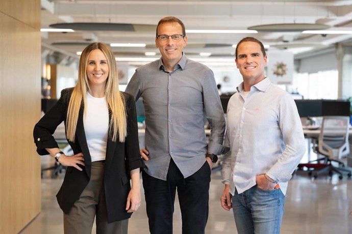 Archivo - Mireia Calvo, CEO; Toni Diaz, CFO, y Albert Prat, fundador.
