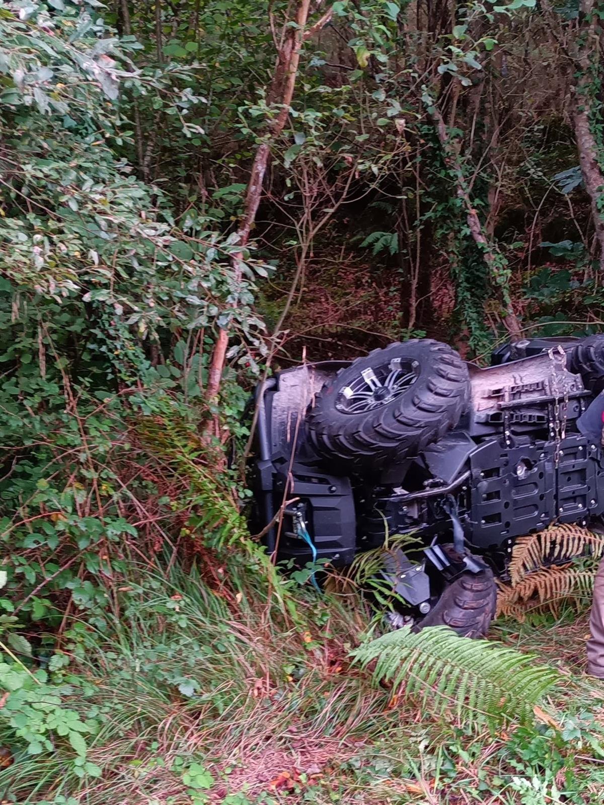 Dos heridos tras salirse de la vía y volcar con un quad en Rionansa