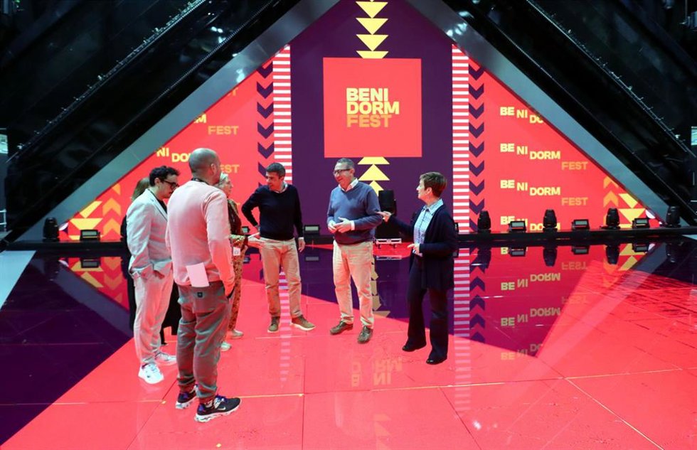 Archivo - Instalaciones del Benidorm Fest en el Palau dEsports lIlla
