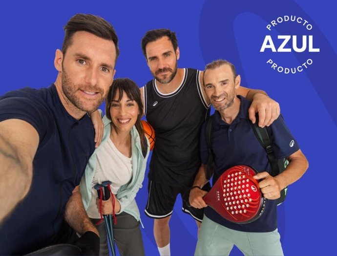 Rudy Fernández, Valverde, Craviotto y Almudena Cid presentan los nuevos Productos Azules de Decathlon.