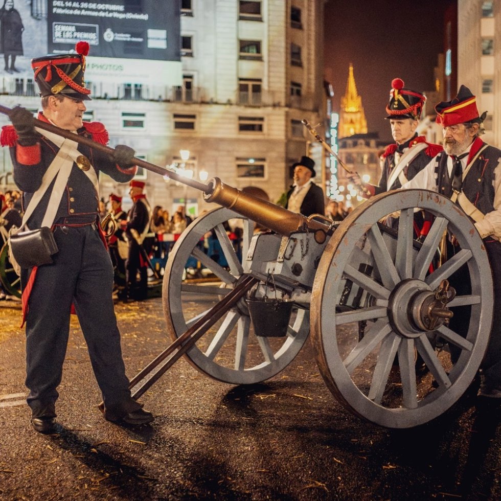 Recreación histórica del Desarme, en Oviedo.